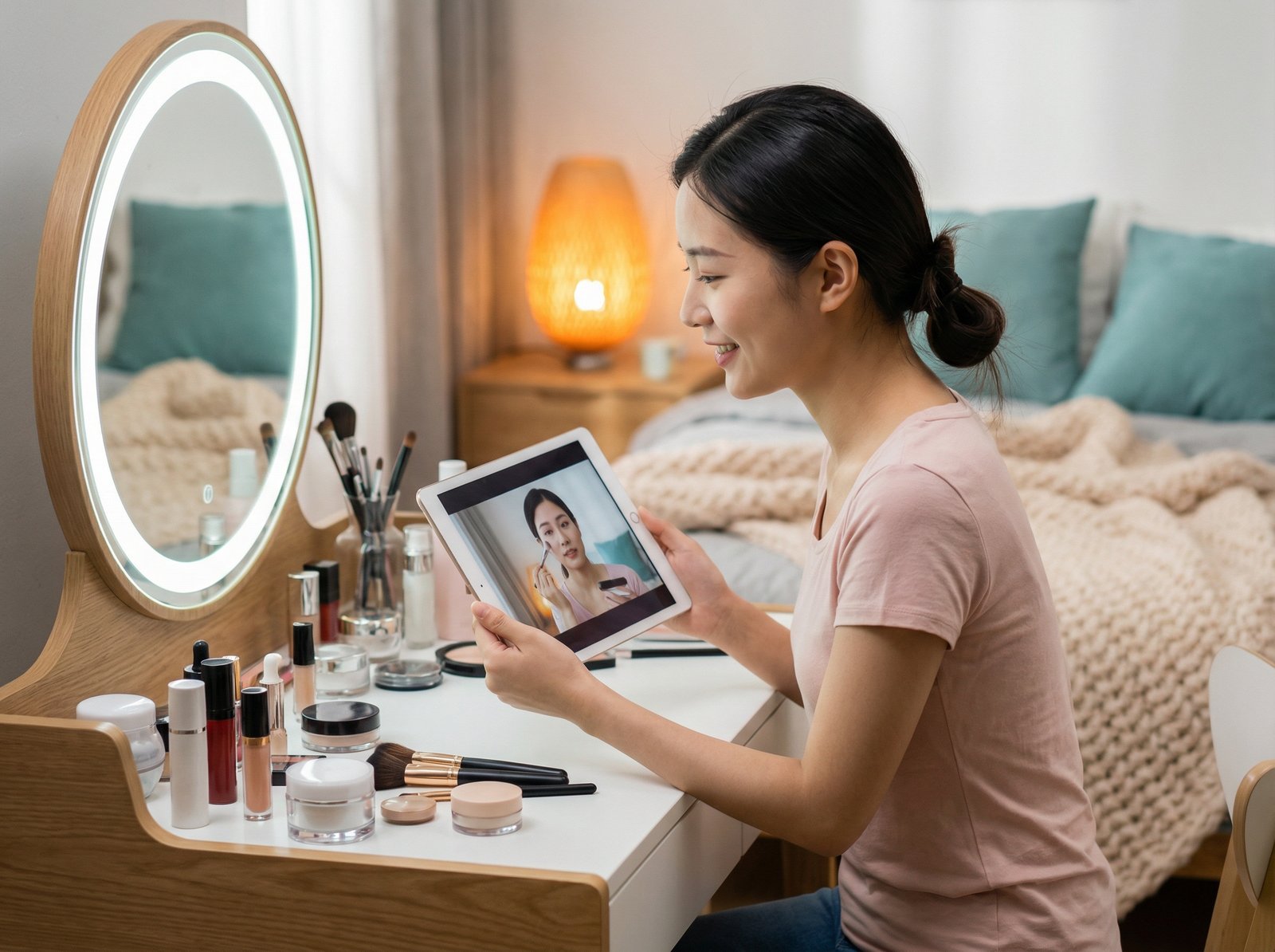 蘑菇视频美妆场景 - 跟着视频教程学美妆技巧